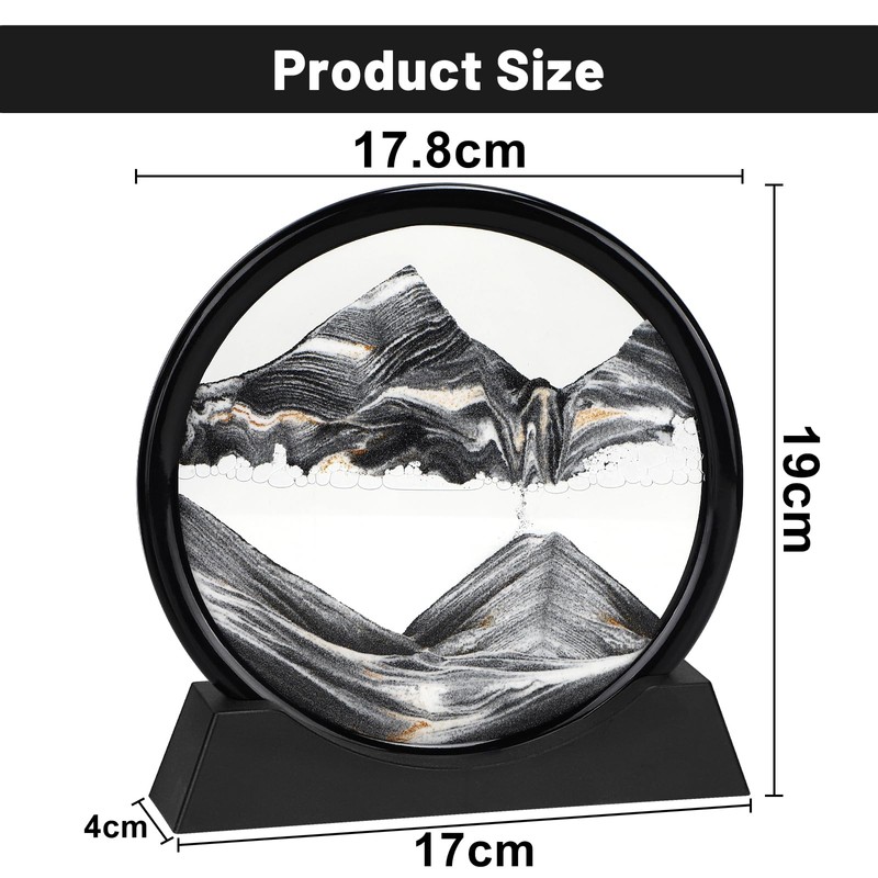 DBREAKS 3D Sand Pictures for Rotating, Dynamic Sand Picture, Flowing