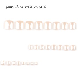 KTAABTR Mirror Glossy Press on Toenails Short Square Fake Toe Nails with Glue Glitter Acrylic Nails Design Reusable False Toenails Stick on Nails for Everyday or Party Nail Decoration 24Pcs Toe Nails