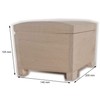 Wooden Storage Chest with Curved Hinged Lid | 20 x
