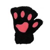 Half-Finger Fleece-Lined Heated Gloves for Typing & Writing, Plush Cat