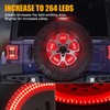 CAFOPAR 3-Side Spare Tire Brake Light Fit for Jeep Wrangler