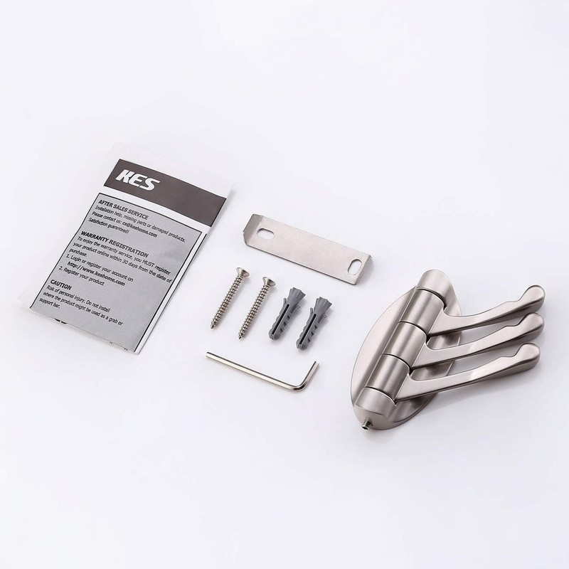 KES Solid Metal Swivel Hook Heavy Duty Folding Swing Arm