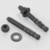 Wensilon 10Pcs 1/4x3 Inch Standard Fasteners for Heavy-Duty Black Wedge