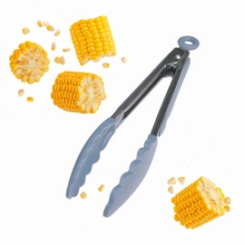 Starpack 'Get a Grip' Silicone Kitchen Tongs for Cooking 9 Inch - BBQ Tongs for Grill Heat Resistant to 600°F - Stainless Steel Tongs with Non Stick Silicone Tips - Silicone Tongs for Serving Food