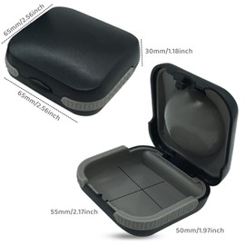 2 Pack Hearing Aid Cases Portable Hearing Aid Box Waterproof Compact Sturdy Storage Box Hearing Aid Protector for Hearing Aids Protective