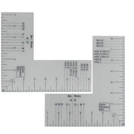 2 Pack Tshirt Ruler Guide for Vinyl Alignment - Adult T Shirt Left Chest Alignment Tool for Embroidery Heat Press