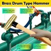 WEDO 32oz Brass Hammer,Solid Brass Mallet Hammer with Wooden Handle,Double
