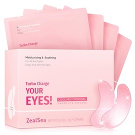 ZealSea 12 Pares De Mascarillas Para Ojeras E Hinchazón Parches Hidratantes Para Ojos, Parches De Gel Para Bolsas Y Bolsas Debajo De Los Ojos Para... 