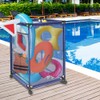 Cosaving Pool Storage Bins Rolling Pool Storage Cart Organizer with