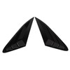 2PCS Rear Side Window Louver Gloss Black Sporty Look Scratch