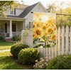 Sunny Days Sunshine Garden Flag, Sunflower Butterfly Summer Theme, Burlap