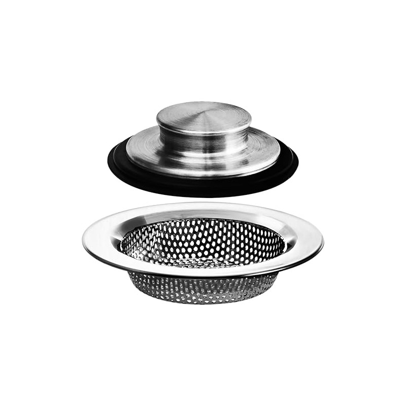 2PCS - Kitchen Sink Drain Strainer and Anti-Clogging Stopper Drainer