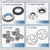Front Axle Seal & Greaseable U Joint Kit & Hub
