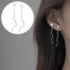 Star Moon Stud Earrings Spiral Dangle Earrings Long Tassel Chain