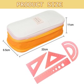 DKDDSSS Pencil case, pencil case, pencil case, pencil case, large capacity pencil case, large pencil case, large pencil case, pencil case large (yellow), ruler, yellow, simple