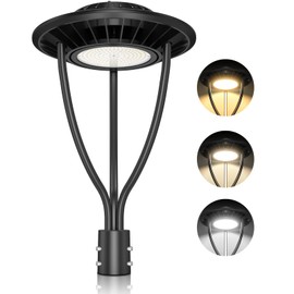 ADUB LED Post Light 80W 60W 48W, Outdoor LED Post Top Light 3000K/4000K/5000K Adjustable, ETL DLC Listed Fixture with Photocell, IP65 Commercial Lamp Pole Lighting, AC 100-277V