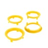 LST 4 x yellow centring spacer rings for alloy wheels,
