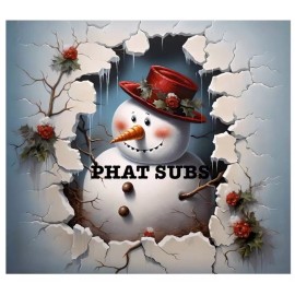 Unbranded 20oz Sublimation Tumbler Wrap Wall Smash Snowman Ready to Press Heat Transfer