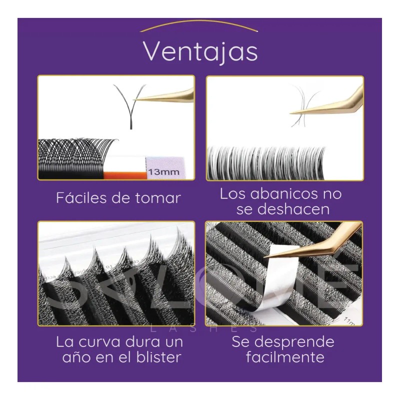 Nagaraku Extensiones De Pestañas 6d W Fibras Tecnológicas