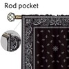 Bandana Blackout Curtains for Home Decor,White Floral Paisley Black Bandana