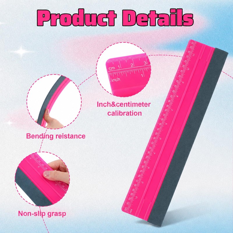 Telooco Professional Squeegee for Vinyl, 12 Inch Vinyl Wrap Squeegee