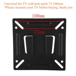 NMD&LR TV Wall Mount Bracket, Universal Slim and Strong Wall Mount Holder for 14-24in LCD LED Monitor Flat Screen, Load Bearing Up to 15KG
