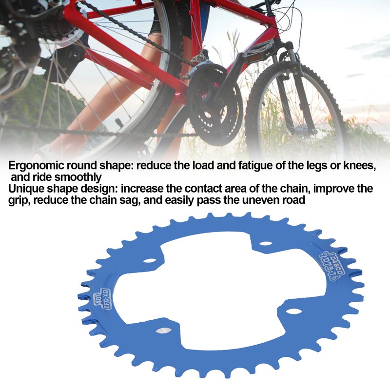 FMFXTR Bicycle Single Chainring Bike 104 BCD 40T Round Narrow