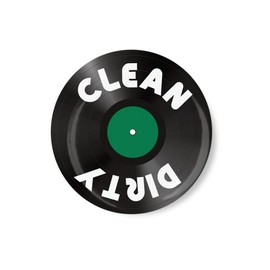 Dishwasher Magnet Clean Dirty Vinyl Record Green Label ~ 3.5" Round Kitchen Magnet
