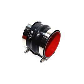 TenKeAuto TenkeAuto 4-Ply Reinforced 3.75" ID Straight Hump Coupler Silicone Hose 4" Length With T Bolt Clamp for Turbo/Intercooler/Piping (3.75" Black)