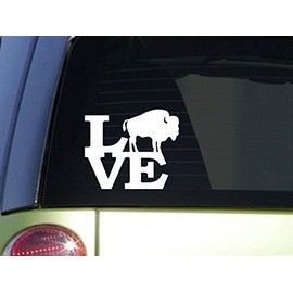 EZ-STIK Buffalo Love 6" STICKERF134 Decal Bison Yellowstone Rocky Mountain Faithful