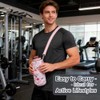 Insulated Water Bottle Holder with Crossbody Strap and Pockets