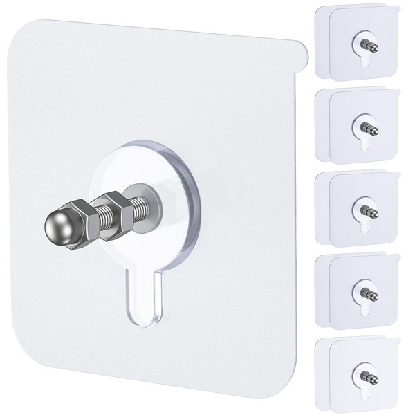 Uniclife 10 Pcs Self Adhesive Picture Hooks, 26.5 lbs Load