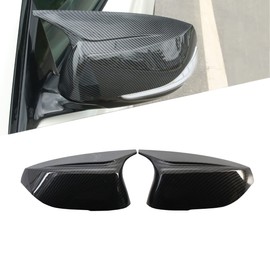 KYYET Side Door Wing Mirror Cover Caps Sport Style Compatible with Infiniti 2014-2021 Q50 Q50S Q60 Q70(Carbon Fiber Pattern)