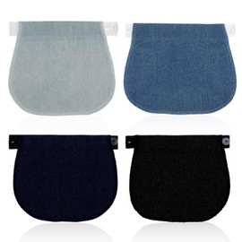 DSLSQD 4 Pieces Maternity Pants Extender Adjustable Pregnancy Pants Extender for Jeans Button Extender No Sewing Instant Waist Extenders Elastic Pant Extenders for Pregnant Women