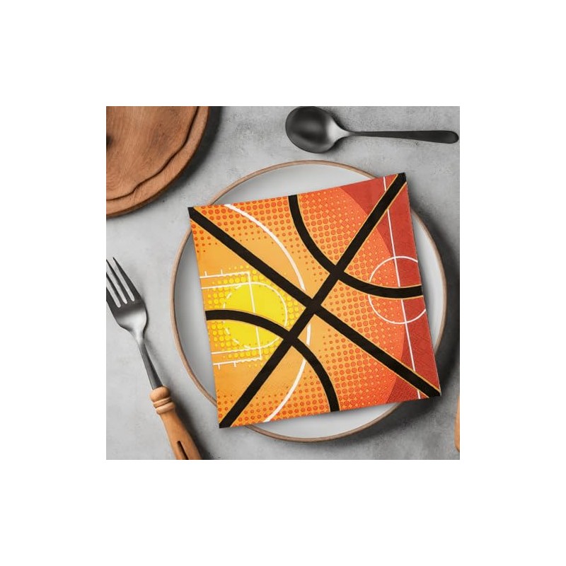Basketball Luncheon Paper Napkins - 16 Pieces