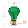 Xtricity A19 Incandescent Colored Light Bulb, 60W, E26 Medium Base,