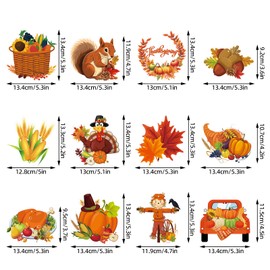 36 Pcs Fall Hanging Foil Swirls Ceiling Decorations Fall Pumpkin Maple Leaf Autumn Swirls Streamers Thanksgiving Turkey Ceiling Hanging Decorations for Home Thanksgiving Harvest Decor Party Decor