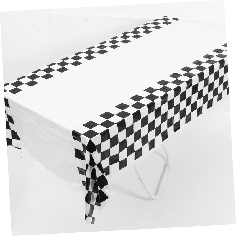 WHAMVOX 2pcs Gingham Racing Tablecloth Rectangular Checkered Table Cover Elegant