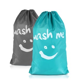 Moorle 2 Pack Extra Large Travel Laundry Bags, 27" X 36" Drawstring laundry Bag, Heavy Duty Drawstring Dirty Clothes Bag, Large Capacity storage bags, Durable Rip-Stop Bags for Travel, Home Storage