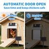 Automatic Chicken Coop Door, Solar Powered Roll-Up Chicken Door with