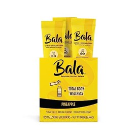 BALA- Paquete de mezcla de bebida de cúrcuma de hidratación  Polvo de electrolitos sin azúcar, recuperación muscular, suppo inmune                    