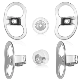 Earring Backs Replacements for Droopy Ears, Heavy Earrings Lifters, Locking Ear Support for Sensetive Skin, 6 Pairs