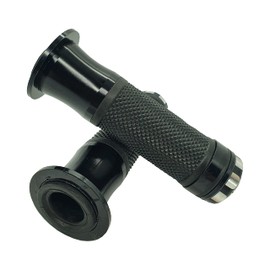 one By Camamoto Verve 77344316F Set of Pair of Grips Black Compatible with Motorcycle and Scooter with Optimal Grip, Easy Installation, Diameter Left 22 mm / Right 25 mm - Length 135 mm