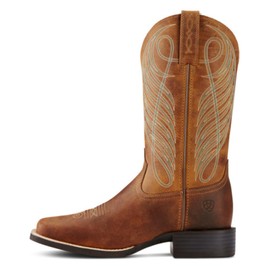 Ariat Womens Round Up Wide Square Toe Western Boot Powder Brown 8 Wide