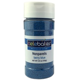 Celebakes By CK Products Non-Pareils Decorating Sprinkles, Blue , 3.8oz