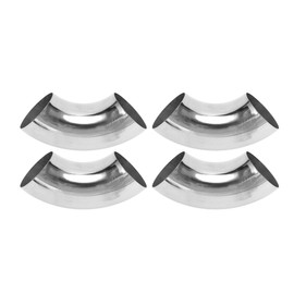 Motoforti 4 Pcs 90 Degree Mandrel Bend Elbow Car Modified Exhaust Pipe Tubing Piping 2.5" Inch OD Thickness 1.2mm/18GA 63x175x1.2mm 201 Stainless Steel 4pcs