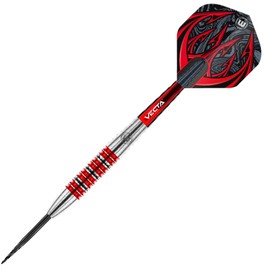 WINMAU Diablo 28 Gram Professional Steeltip Tungsten Darts Set with Flights and Stems (Shafts)