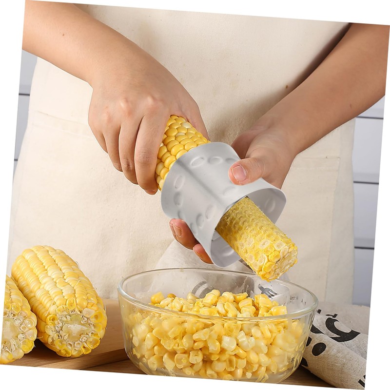 KICHOUSE Corn Peeler Tool Portable Stainless Steel Corn Stripping Device