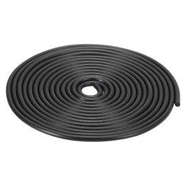 sourcing map Nitrile Rubber Round Seal Strip, 5mm(13/64") Diameter 3 Meters (9.84Ft) Long Hard Solid Rubber Weather Stripping for DIY Gasket, Industrial Equipment, and Furniture