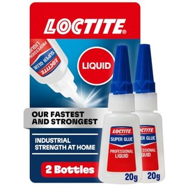 Loctite Super Glue - Líquido profesional, transparente, botella de 20,7 ml, paquete de 2 superpegamento para plástico, madera, metal, manualidades y reparación, pegamento instantáneo de cianoacrilato